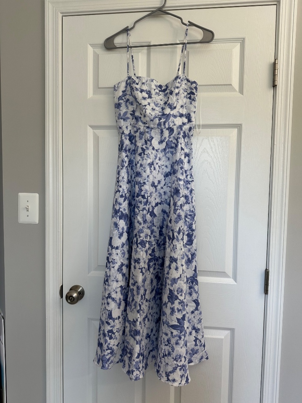 Blue Floral Reformation Dress - Size 2 - Picture 2 of 8